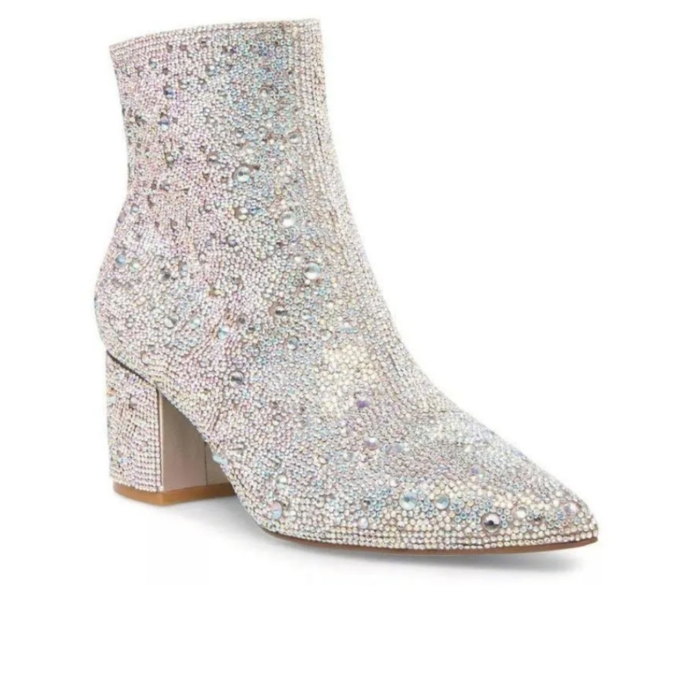 Elegant Rhinestone Ankle Boots Betsey Johnson